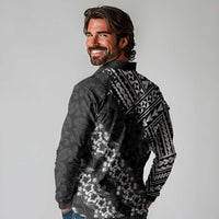 Hawaii Papakolea Born And Raised Long Sleeve Polo Shirt Hawaiian Tribal Pattern