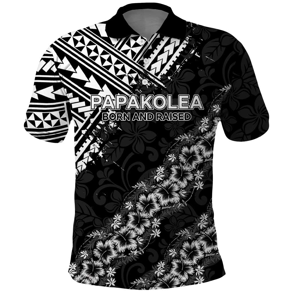 Hawaii Papakolea Born And Raised Polo Shirt Hawaiian Tribal Pattern