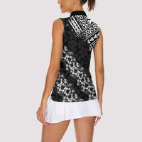Hawaii Papakolea Born And Raised Women Sleeveless Polo Shirt Hawaiian Tribal Pattern