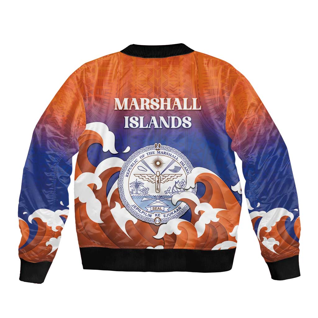 Marshall Islands Fishermen's Day Bomber Jacket It's Fishing Time LT05 - Polynesian Pride