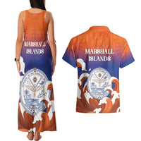 Marshall Islands Fishermen's Day Couples Matching Tank Maxi Dress and Hawaiian Shirt It's Fishing Time LT05 - Polynesian Pride