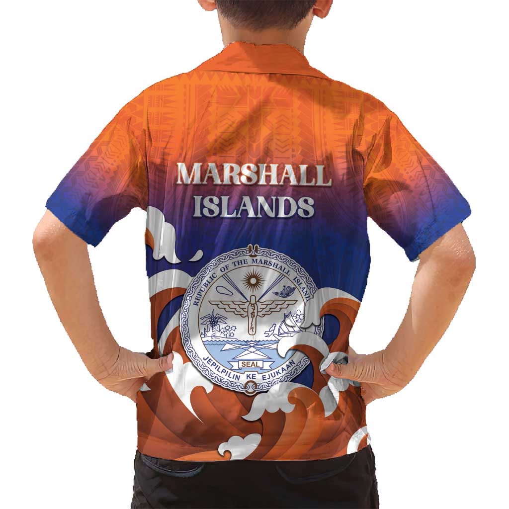 Marshall Islands Fishermen's Day Family Matching Summer Maxi Dress and Hawaiian Shirt It's Fishing Time LT05 - Polynesian Pride
