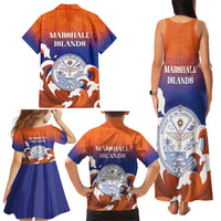 Marshall Islands Fishermen's Day Family Matching Tank Maxi Dress and Hawaiian Shirt It's Fishing Time LT05 - Polynesian Pride