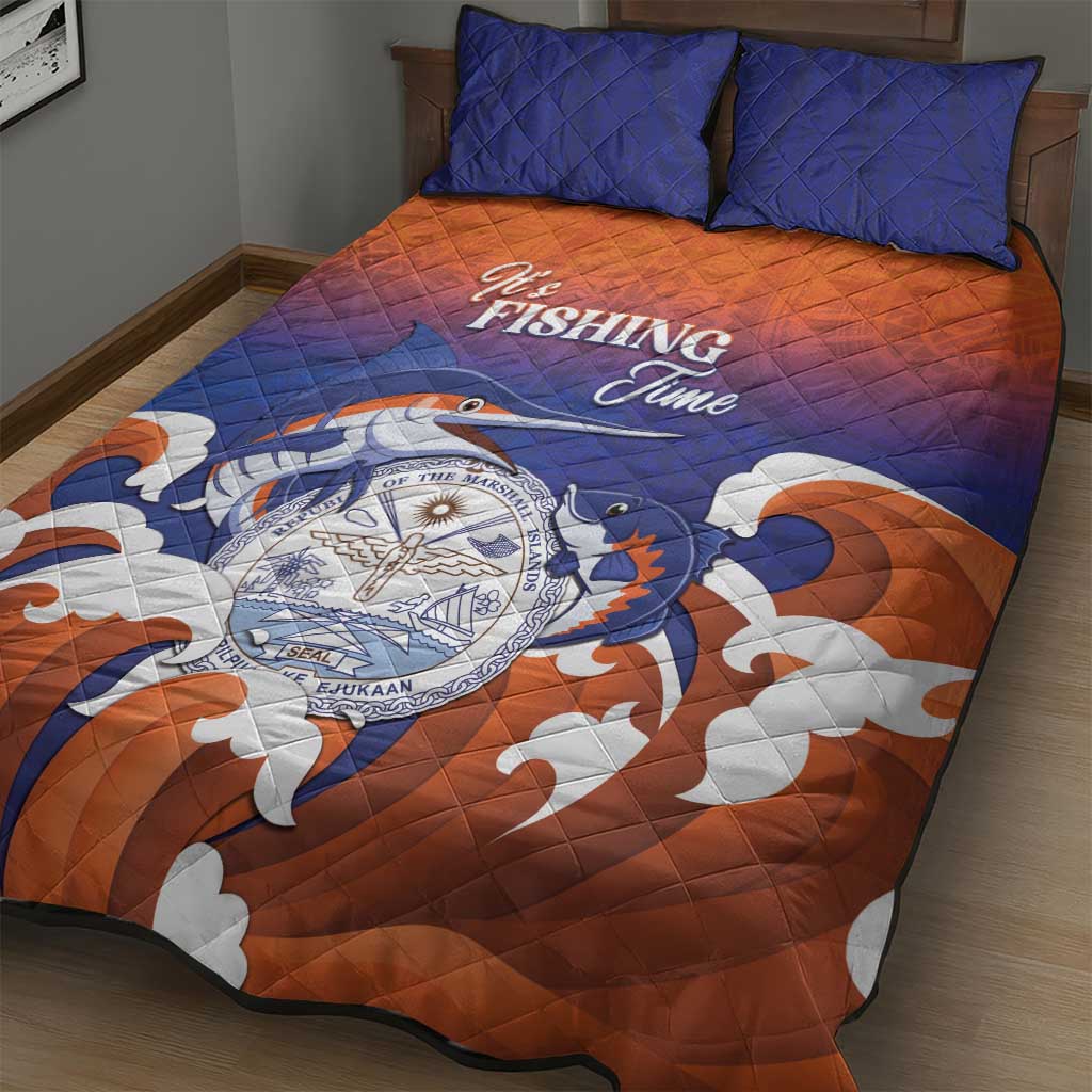 Marshall Islands Fishermen's Day Quilt Bed Set It's Fishing Time LT05 - Polynesian Pride