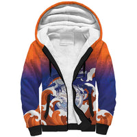 Marshall Islands Fishermen's Day Sherpa Hoodie It's Fishing Time LT05 Unisex Orange - Polynesian Pride