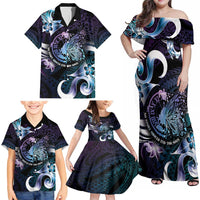 Personalised Polynesia Suicide Prevention Awareness Family Matching Off Shoulder Maxi Dress and Hawaiian Shirt No Story Should End Too Soon LT05 - Polynesian Pride