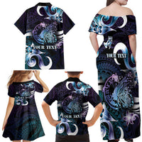 Personalised Polynesia Suicide Prevention Awareness Family Matching Off Shoulder Maxi Dress and Hawaiian Shirt No Story Should End Too Soon LT05 - Polynesian Pride