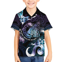 Personalised Polynesia Suicide Prevention Awareness Family Matching Off Shoulder Maxi Dress and Hawaiian Shirt No Story Should End Too Soon LT05 Son's Shirt Purple - Polynesian Pride