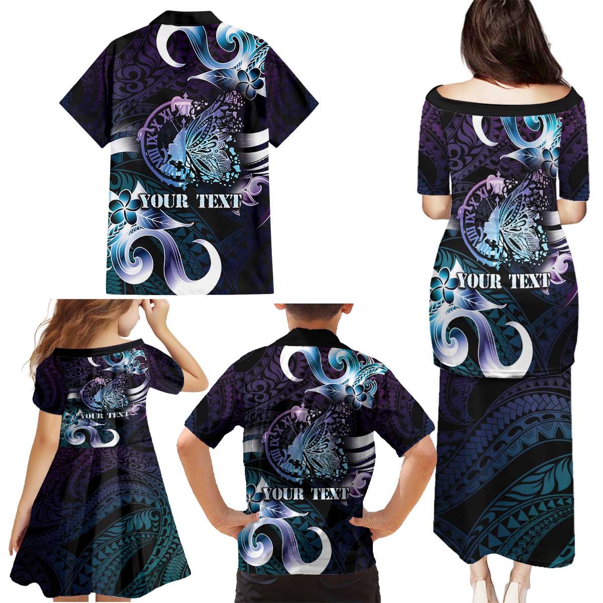 Personalised Polynesia Suicide Prevention Awareness Family Matching Puletasi and Hawaiian Shirt No Story Should End Too Soon LT05 - Polynesian Pride