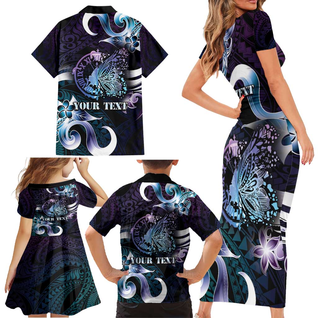 Personalised Polynesia Suicide Prevention Awareness Family Matching Short Sleeve Bodycon Dress and Hawaiian Shirt No Story Should End Too Soon LT05 - Polynesian Pride