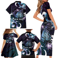 Personalised Polynesia Suicide Prevention Awareness Family Matching Short Sleeve Bodycon Dress and Hawaiian Shirt No Story Should End Too Soon LT05 - Polynesian Pride