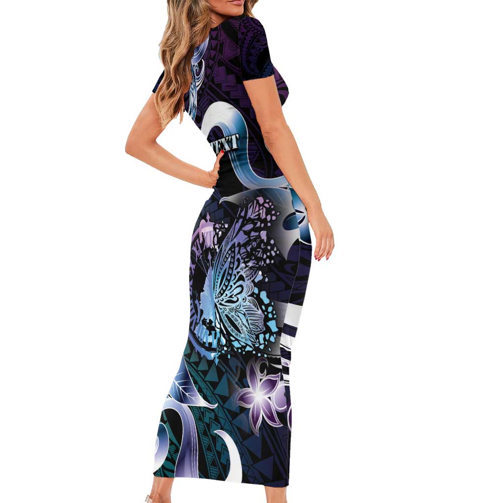 Personalised Polynesia Suicide Prevention Awareness Family Matching Short Sleeve Bodycon Dress and Hawaiian Shirt No Story Should End Too Soon LT05 - Polynesian Pride