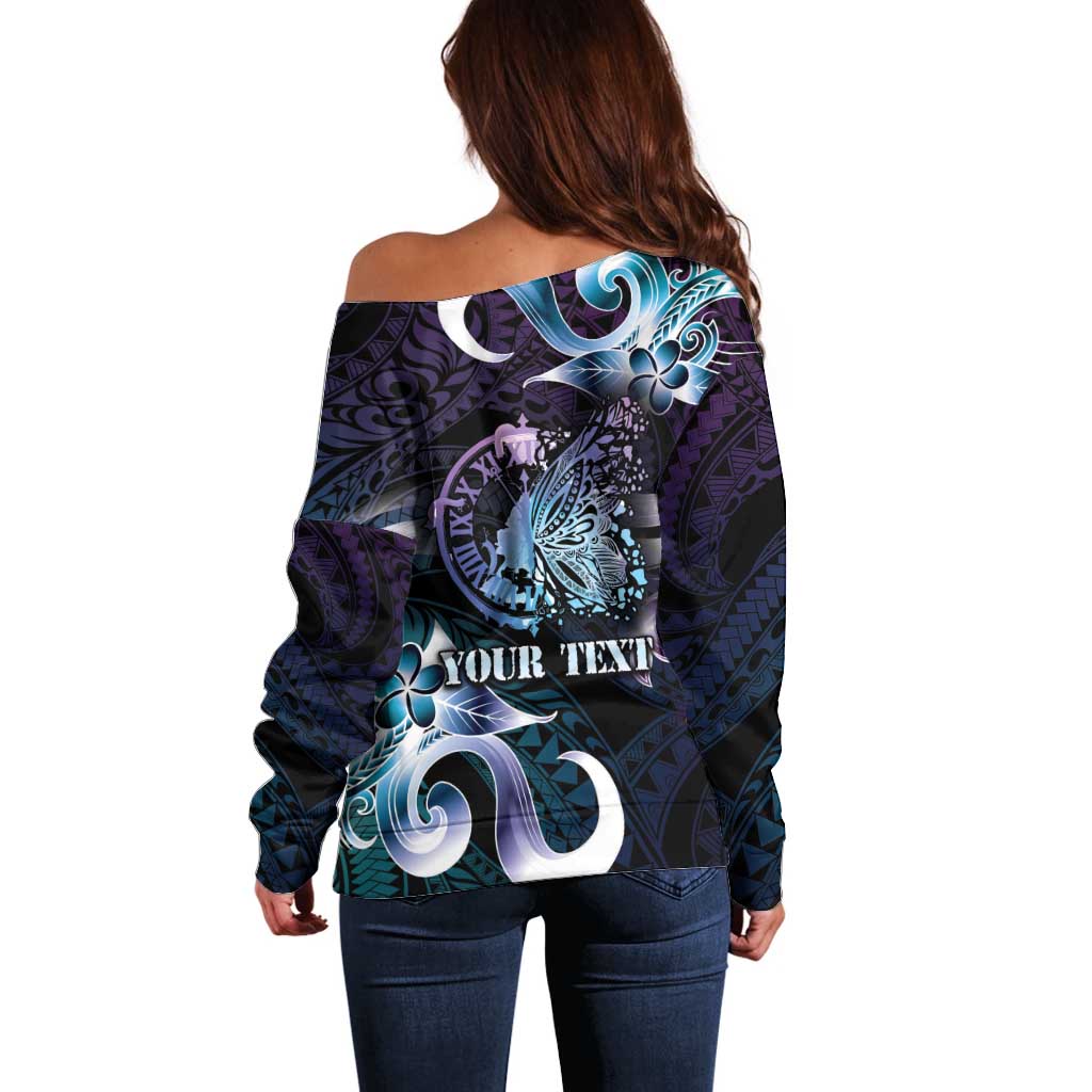 Personalised Polynesia Suicide Prevention Awareness Off Shoulder Sweater No Story Should End Too Soon LT05 - Polynesian Pride