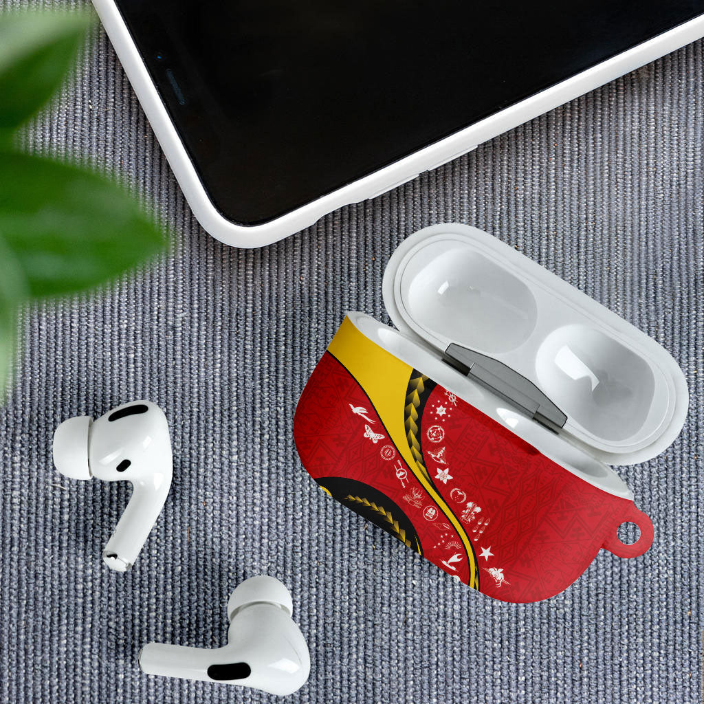 Papua New Guinea Independence AirPods Case Special Style Red Version LT05 - Polynesian Pride