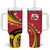Papua New Guinea 50th Independence Anniversary Tumbler With Handle Special Style Red Version - Polynesian Pride