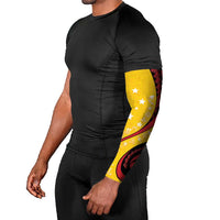 Papua New Guinea 50th Independence Anniversary Arm Sleeves Special Style Yellow Version - Polynesian Pride