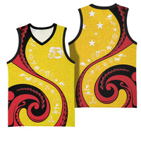 Papua New Guinea 50th Independence Anniversary Basketball Jersey Special Style Yellow Version - Polynesian Pride