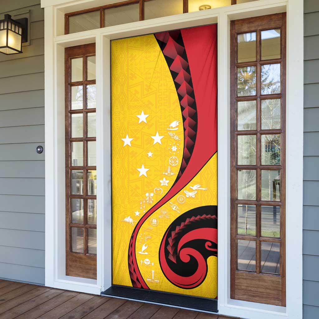 Papua New Guinea 50th Independence Anniversary Door Cover Special Style Yellow Version - Polynesian Pride