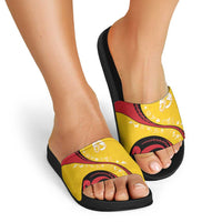 Papua New Guinea 50th Independence Anniversary Slide Sandals Special Style Yellow Version - Polynesian Pride