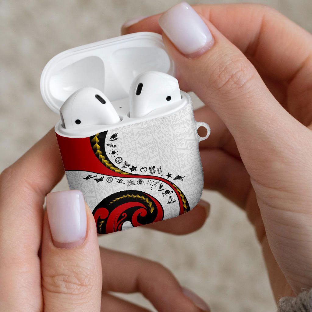 Papua New Guinea Independence AirPods Case Special Style White Version LT05 - Polynesian Pride