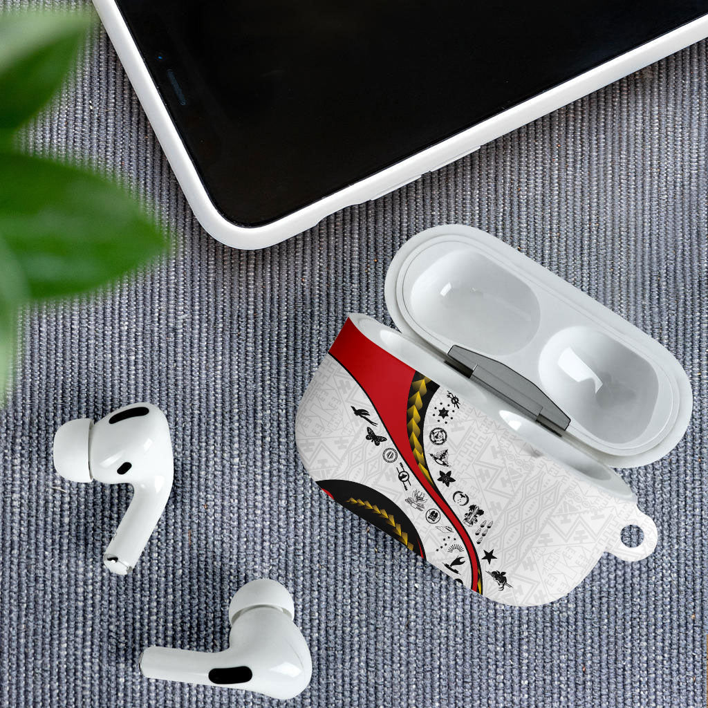 Papua New Guinea Independence AirPods Case Special Style White Version LT05 - Polynesian Pride
