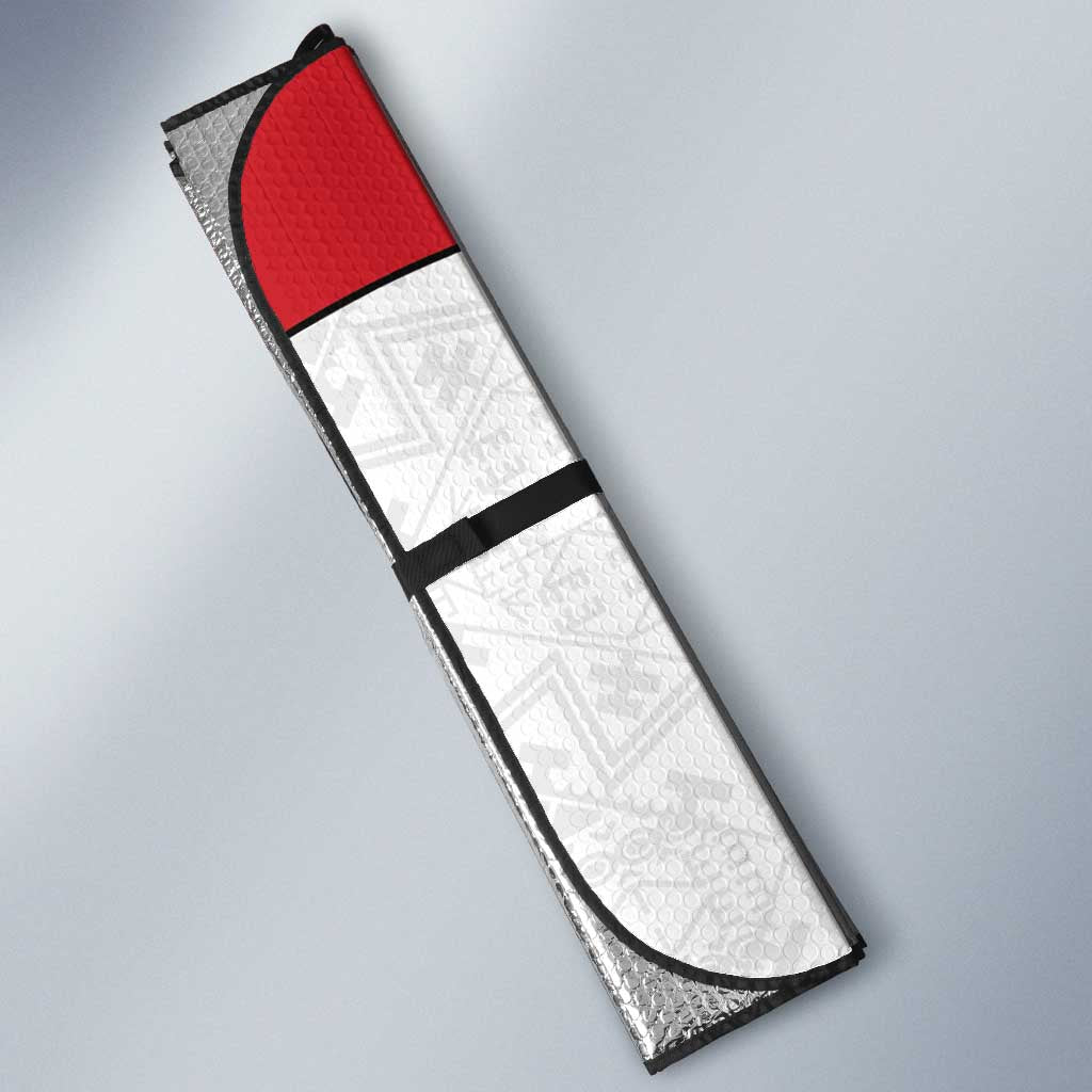 Papua New Guinea 50th Independence Anniversary Auto Sun Shade Special Style White Version - Polynesian Pride