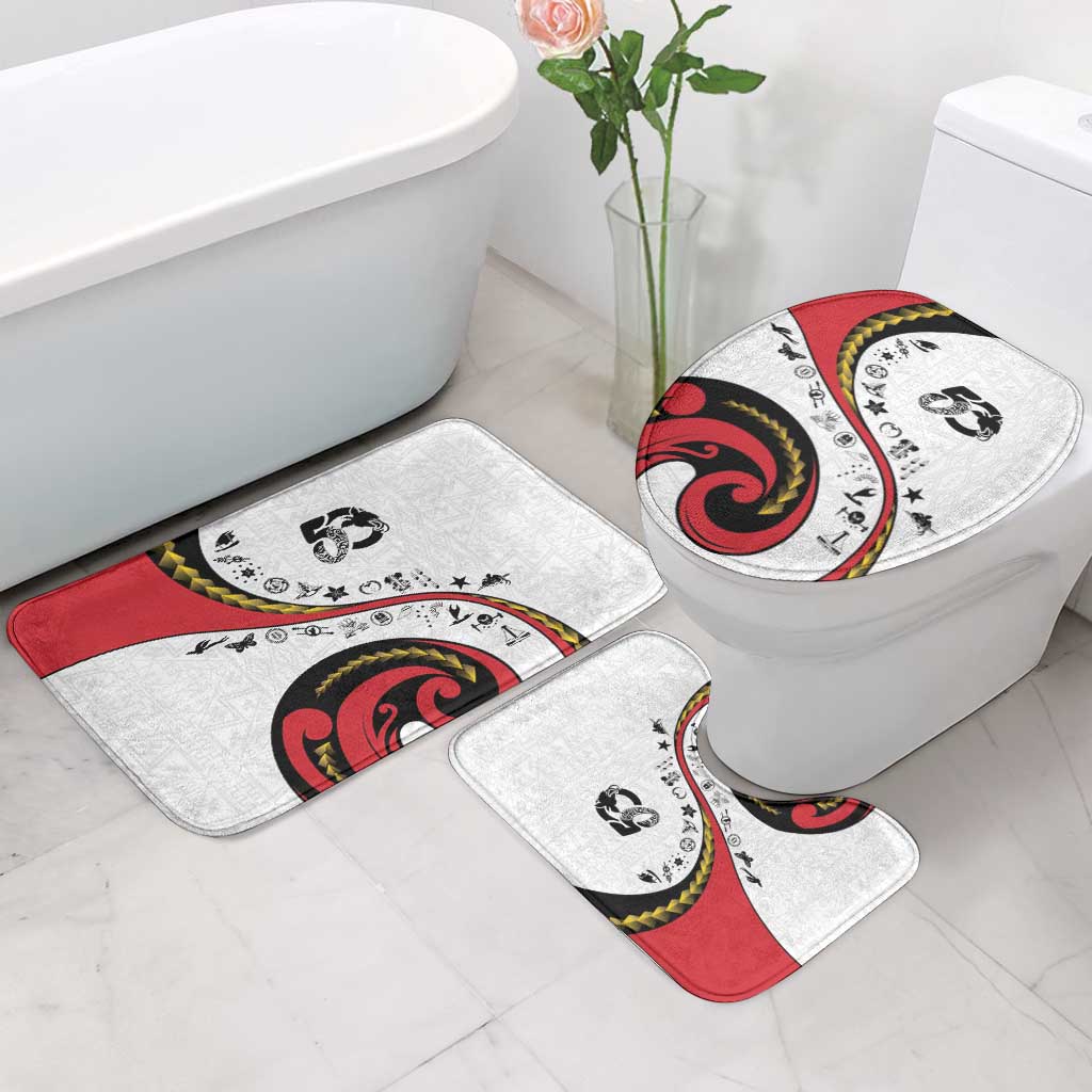 Papua New Guinea 50th Independence Anniversary Bathroom Set Special Style White Version - Polynesian Pride