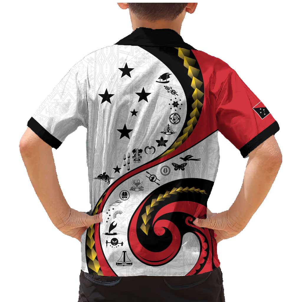 Papua New Guinea 50th Independence Anniversary Family Matching Mermaid Dress and Hawaiian Shirt Special Style White Version LT05 - Polynesian Pride