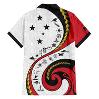 Papua New Guinea 50th Independence Anniversary Family Matching Off Shoulder Short Dress and Hawaiian Shirt Special Style White Version LT05 - Polynesian Pride