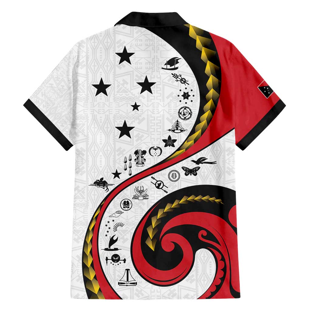 Papua New Guinea 50th Independence Anniversary Family Matching Puletasi and Hawaiian Shirt Special Style White Version LT05 - Polynesian Pride