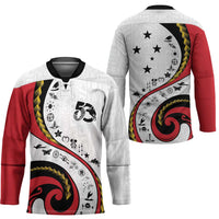 Papua New Guinea 50th Independence Anniversary Hockey Jersey Special Style White Version - Polynesian Pride