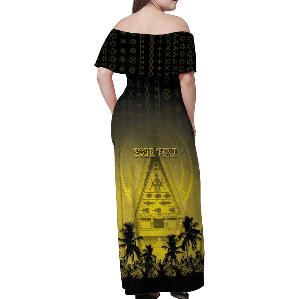 Personalised Palau Independence Day Family Matching Off Shoulder Maxi Dress and Hawaiian Shirt Palauan Tattoo Pattern LT05 - Polynesian Pride