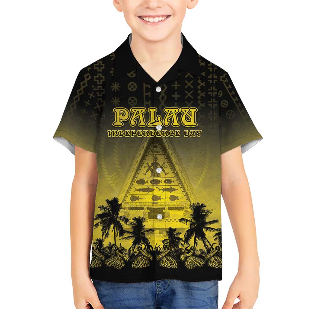 Personalised Palau Independence Day Hawaiian Shirt Palauan Tattoo Pattern LT05 - Polynesian Pride