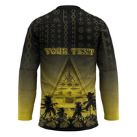 Personalised Palau Independence Day Hockey Jersey Palauan Tattoo Pattern - Polynesian Pride