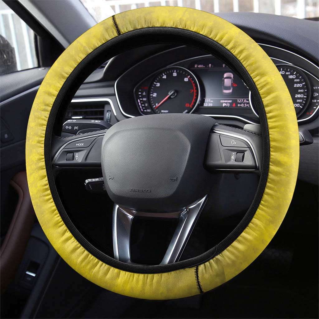 Palau Independence Day Steering Wheel Cover Palauan Tattoo Pattern - Polynesian Pride