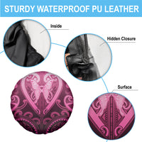 Aotearoa Breast Cancer Spare Tire Cover Maori Tribal Pattern