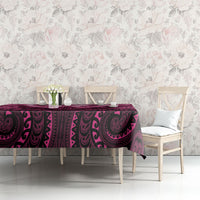Aotearoa Breast Cancer Tablecloth Maori Tribal Pattern