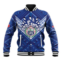 Toa Samoa Rugby Custom Baseball Jacket Samoan Pride With Tribal Pattern - Polynesian Pride