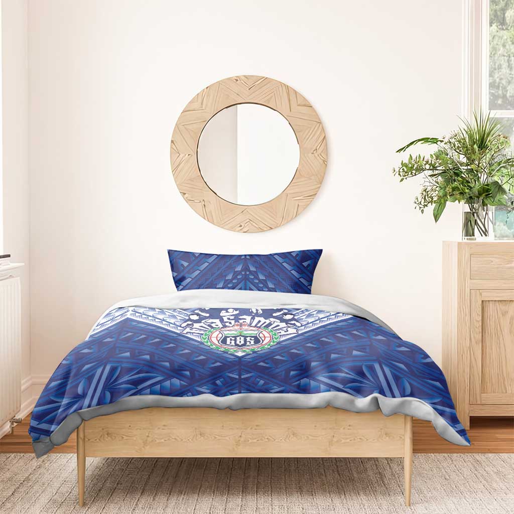 Toa Samoa Rugby Bedding Set Samoan Pride With Tribal Pattern - Polynesian Pride
