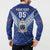 Toa Samoa Rugby Custom Button Sweatshirt Samoan Pride With Tribal Pattern - Polynesian Pride