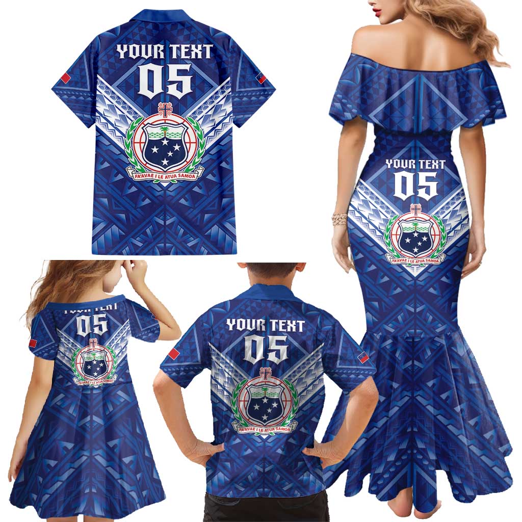 Toa Samoa Rugby Custom Family Matching Mermaid Dress and Hawaiian Shirt Samoan Pride With Tribal Pattern LT05 - Polynesian Pride