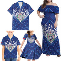 Toa Samoa Rugby Custom Family Matching Off Shoulder Maxi Dress and Hawaiian Shirt Samoan Pride With Tribal Pattern LT05 - Polynesian Pride