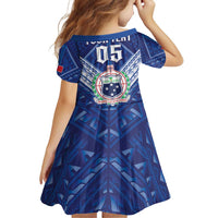 Toa Samoa Rugby Custom Family Matching Off Shoulder Short Dress and Hawaiian Shirt Samoan Pride With Tribal Pattern LT05 - Polynesian Pride