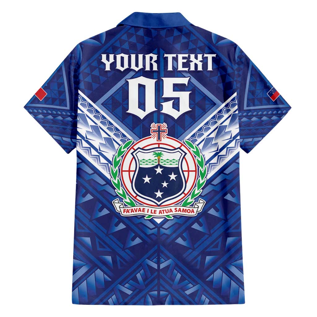 Toa Samoa Rugby Custom Family Matching Off Shoulder Short Dress and Hawaiian Shirt Samoan Pride With Tribal Pattern LT05 - Polynesian Pride