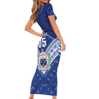 Toa Samoa Rugby Custom Family Matching Short Sleeve Bodycon Dress and Hawaiian Shirt Samoan Pride With Tribal Pattern LT05 - Polynesian Pride