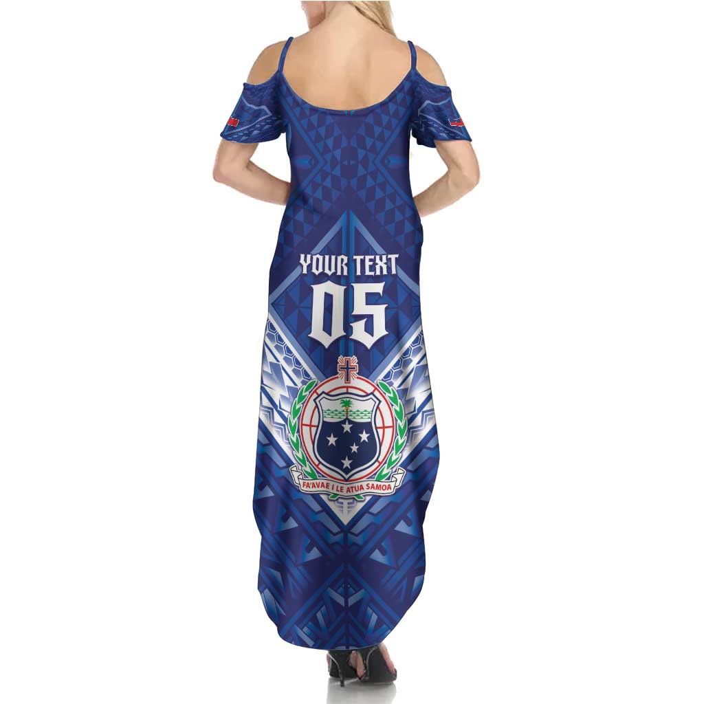 Toa Samoa Rugby Custom Family Matching Summer Maxi Dress and Hawaiian Shirt Samoan Pride With Tribal Pattern LT05 - Polynesian Pride