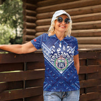 Toa Samoa Rugby Custom Women Polo Shirt Samoan Pride With Tribal Pattern - Polynesian Pride
