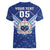 Toa Samoa Rugby Custom Women V-Neck T-Shirt Samoan Pride With Tribal Pattern - Polynesian Pride