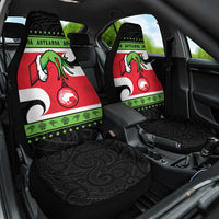 New Zealand Funny Christmas Car Seat Cover Maori Tiki LT05 One Size Black - Polynesian Pride