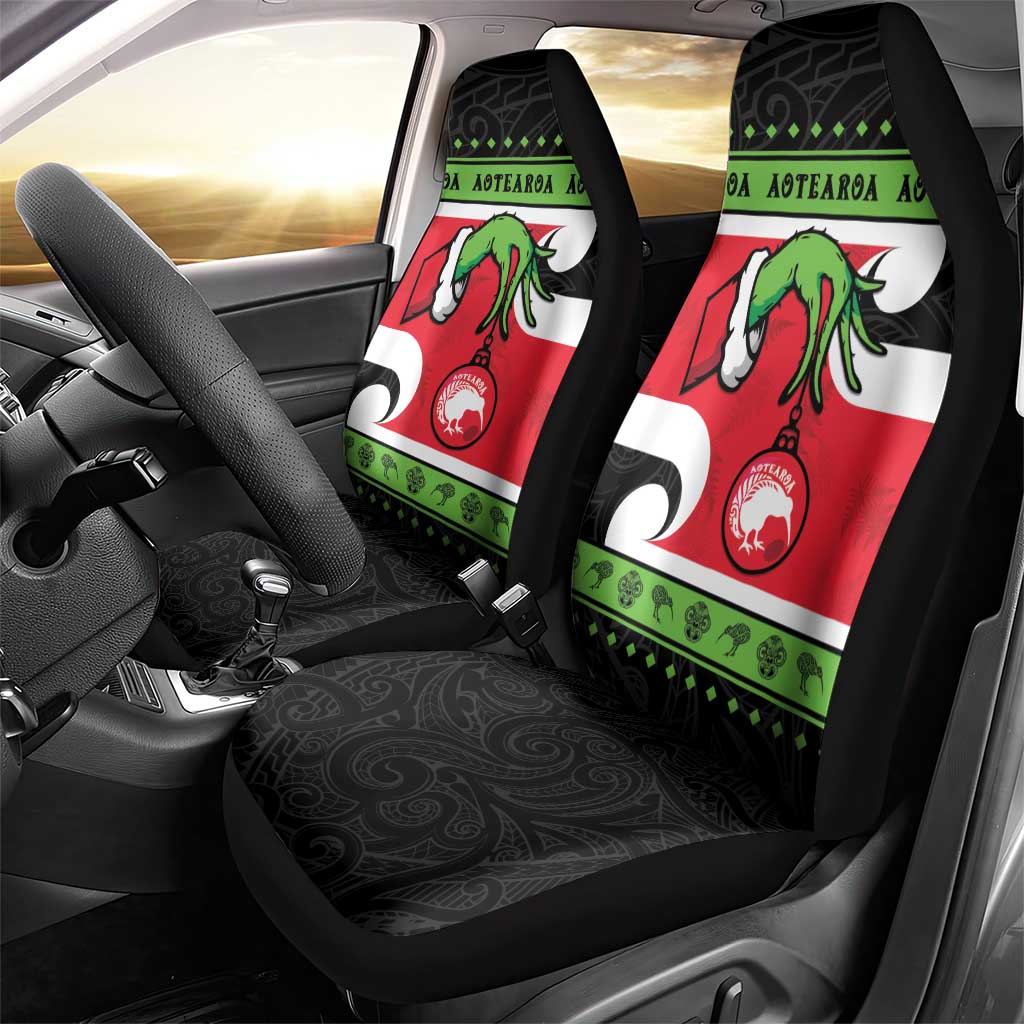 New Zealand Funny Christmas Car Seat Cover Maori Tiki LT05 - Polynesian Pride